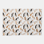 Linge De Cuisine Corgi Dog Paws and Bones Kitchen Towel (Horizontal)