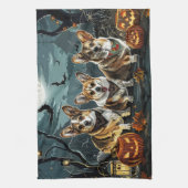 Linge De Cuisine Corgi Halloween Épouvantable (Vertical)