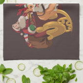 Linge De Cuisine Corgis de Noël (Plié)