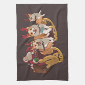 Linge De Cuisine Corgis de Noël (Vertical)