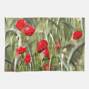 Linge De Cuisine Corn Poppies