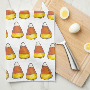 Linge De Cuisine Corne à bonbons Halloween Thanksgiving Trick ou Tr
