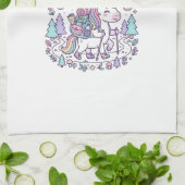 Linge De Cuisine Corne d'Aventure de Licorne Activée Graphique Past (Plié)