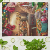 Linge De Cuisine Cornish Rex Gîtes : Noël festif (Plié)