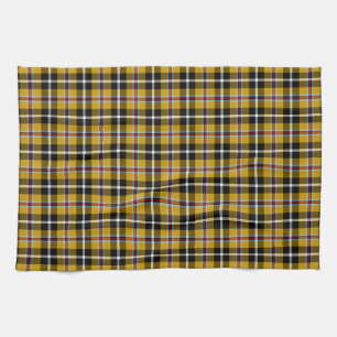 Linge De Cuisine Cornouailles National Tartan Jaune et Noir Plaid