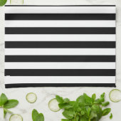 Linge De Cuisine Cornwall flag stripes black white line pattern sym (Plié)