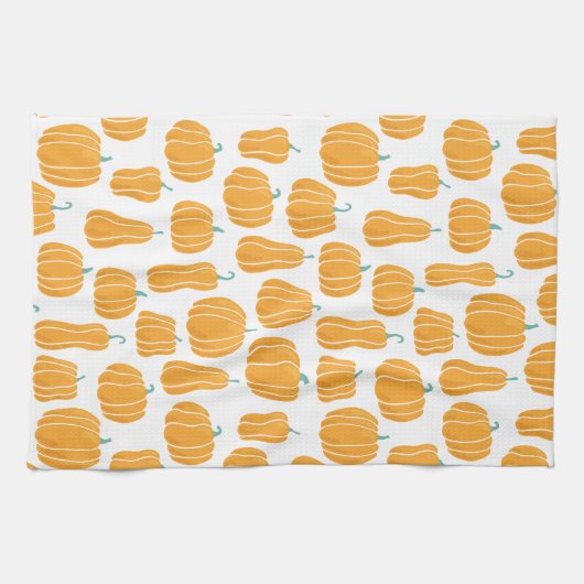 Linge De Cuisine Correctif Citrouille aquarelle (Horizontal)