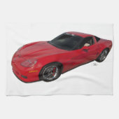 Linge De Cuisine Corvette rouge (Horizontal)