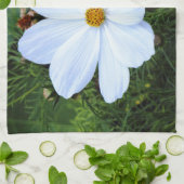 Linge De Cuisine Cosmos blancs (Plié)