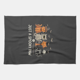 Linge De Cuisine Costume de chat Halloween Spooky Paw Vector Design
