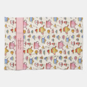 Linge De Cuisine Cosy Citation De Thé Lover Cute Boho Illustré À La (Horizontal)