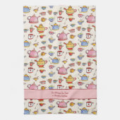 Linge De Cuisine Cosy Citation De Thé Lover Cute Boho Illustré À La (Vertical)