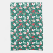 Linge De Cuisine Cosy hiver Noël Mittens Motif en vert (Vertical)