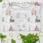 Linge De Cuisine Cosy Home Christmas Pink ID985 (Plié)