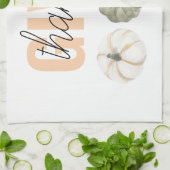 Linge De Cuisine Cosy Pastel Donner Merci et Citrouille (Plié)