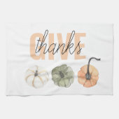 Linge De Cuisine Cosy Pastel Donner Merci et Citrouille (Horizontal)