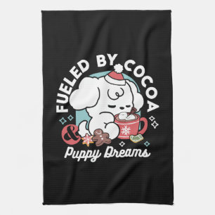 Linge De Cuisine Cosy Puppy Dreams - Chocolat chaud et Noël