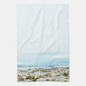 Linge De Cuisine Côte de Galveston, plage et vue sur la ville (Vertical)