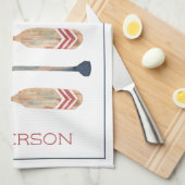 Linge De Cuisine Côté Nautique Sangs de Plage Personnalisé (Quart Plié)