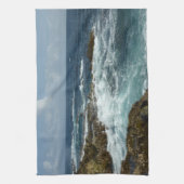 Linge De Cuisine Côte rocheuse d'Aruba et océan bleu (Vertical)