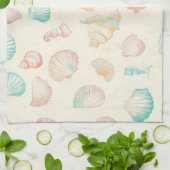 Linge De Cuisine Côtière rustique - Coquillages, Starfish, Reef (22 (Plié)