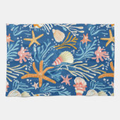Linge De Cuisine Côtière rustique - Coquillages, Starfish, Reef (26 (Horizontal)