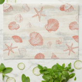 Linge De Cuisine Côtière rustique - Coquillages, Starfish, Reef (29 (Plié)