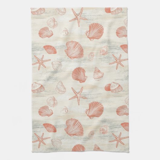 Linge De Cuisine Côtière rustique - Coquillages, Starfish, Reef (29 (Vertical)