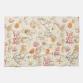 Linge De Cuisine Côtière rustique - Coquillages, Starfish, Reef (5) (Horizontal)