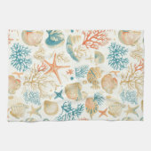 Linge De Cuisine Côtière rustique - Coquillages, Starfish, Reef (9) (Horizontal)