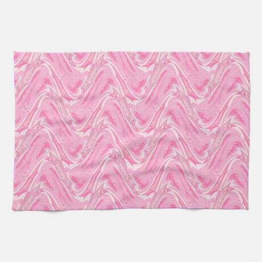 Linge De Cuisine Coton Candy rose Abstrait (Horizontal)
