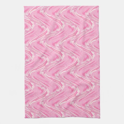 Linge De Cuisine Coton Candy rose Abstrait (Vertical)
