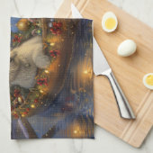 Linge De Cuisine Coton De Tulear Noël Festive Voyage (Quart Plié)