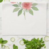 Linge De Cuisine Cottage Cosy Cœur et Roses  (Plié)