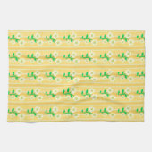 Linge De Cuisine Cottage de Campagne Blanc Vert Jaune Tournesols (Horizontal)