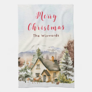 Linge De Cuisine Cottage de vacances d'hiver Joyeux Noël