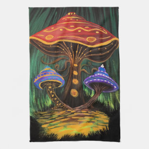 Linge De Cuisine Cottagecore de maison champignon whimsique coloré