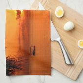 Linge De Cuisine coucher de soleil (Quart Plié)