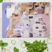 Linge De Cuisine Coucher de soleil à Oil, Santorin 2 (Plié)