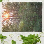 Linge De Cuisine Coucher de soleil au Rainbow Bridge à Grove City C (Plié)