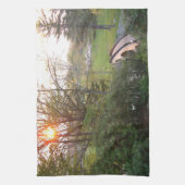 Linge De Cuisine Coucher de soleil au Rainbow Bridge à Grove City C (Vertical)