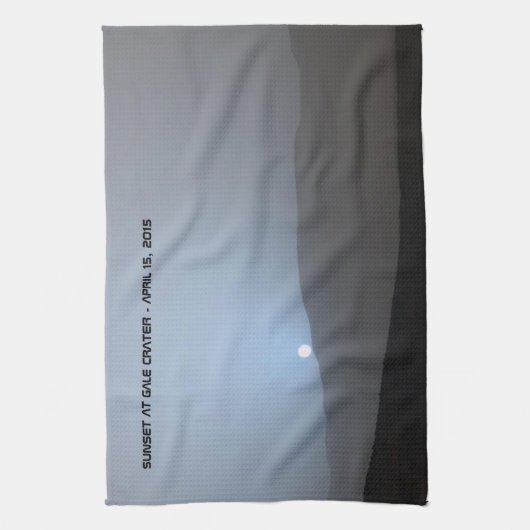 Linge De Cuisine Coucher de soleil bleu martien (Vertical)