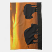 Linge De Cuisine coucher de soleil de bison (Vertical)