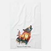 Linge De Cuisine Coucher de soleil double exposition loup hurlant p (Vertical)