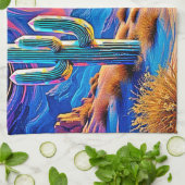 Linge De Cuisine Coucher de soleil du désert (Plié)