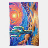 Linge De Cuisine Coucher de soleil du désert (Vertical)