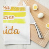 Linge De Cuisine Coucher de soleil mignon en Floride (Quart Plié)