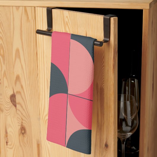 Linge De Cuisine Coucher de soleil moderne du milieu du siècle (Pliage en tiers)
