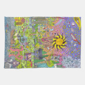 LINGE DE CUISINE COUCHER DE SOLEIL PSYCHÉDÉLIQUE (Horizontal)