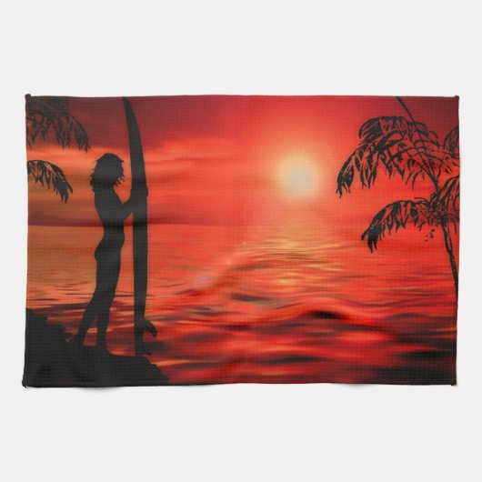 LINGE DE CUISINE COUCHER DE SOLEIL SANGLANT (Horizontal)